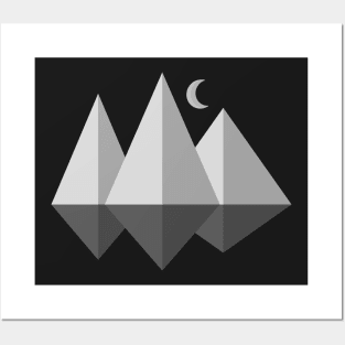 Mountains at Night Posters and Art